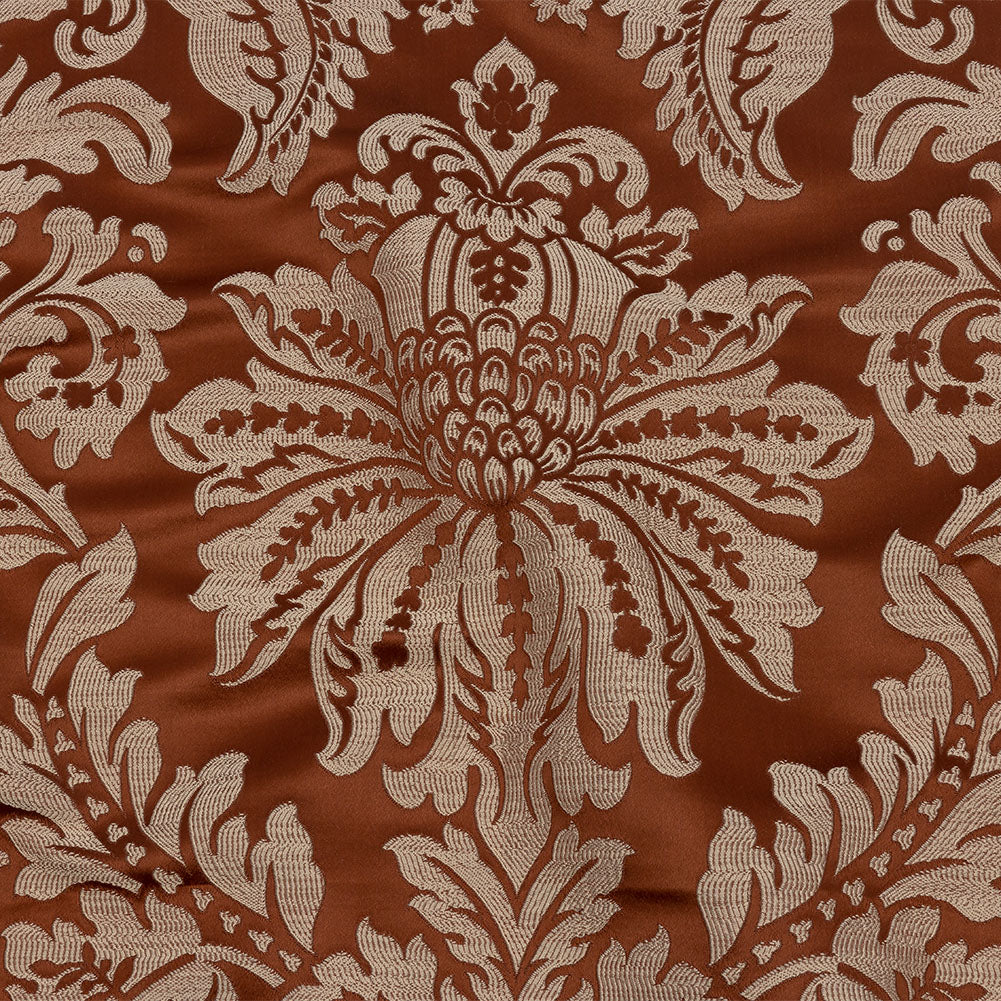Drapery Jacquard - Rust Leafy Damask - British Imported - Joann Fabrics