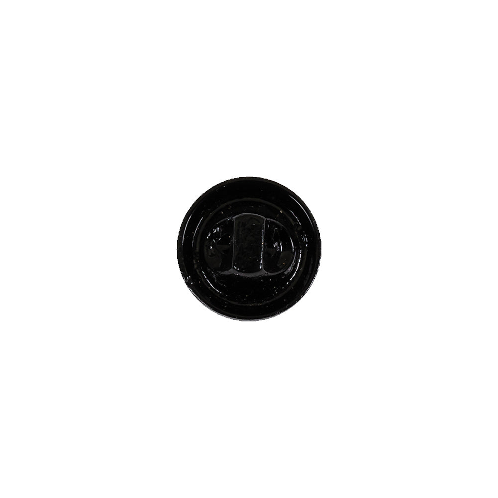 Vintage Antique Gold and Black Classical Shank Back Glass Button with Rhinestone Core - 17L/10.5mm - Joann Fabrics