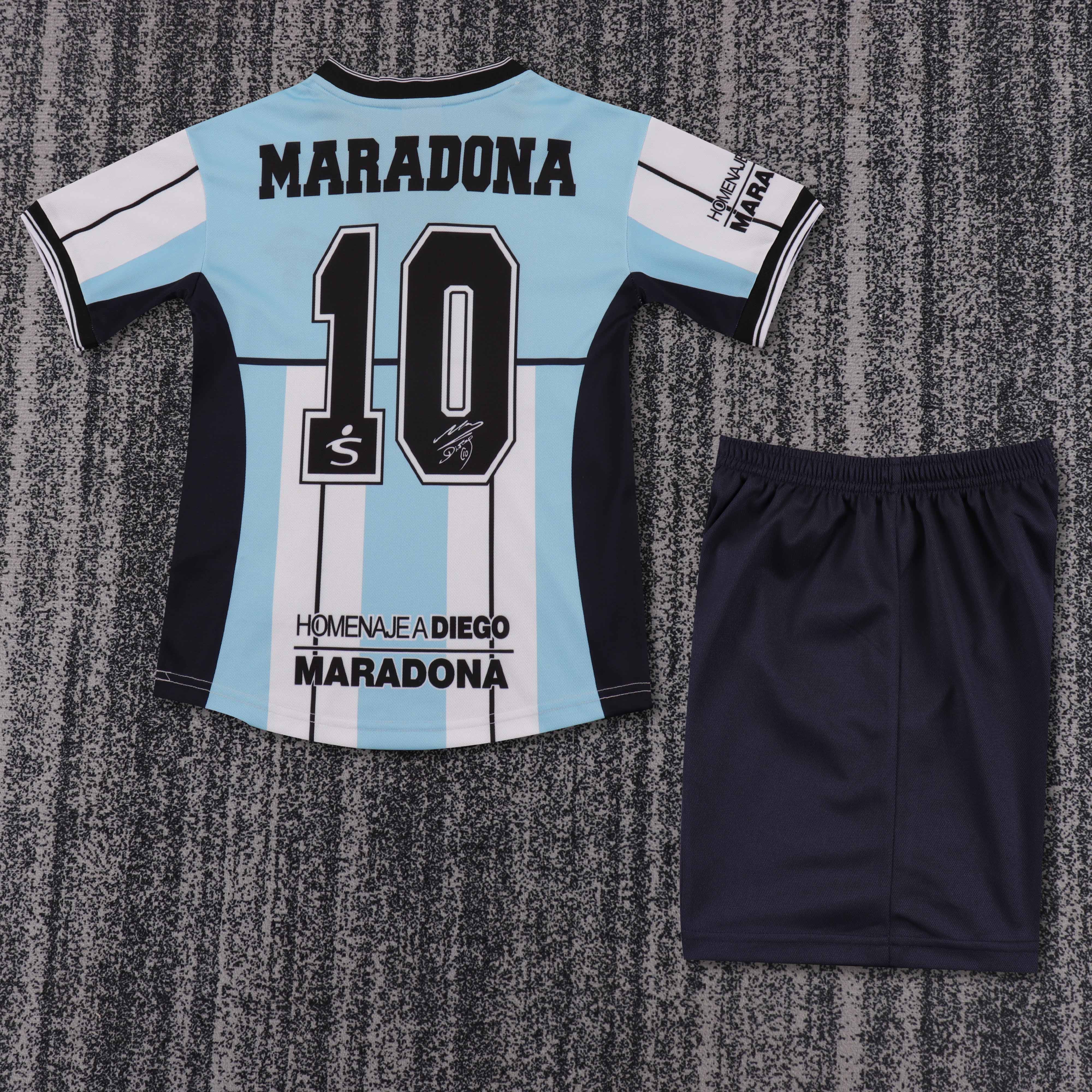 2001 Retro Argentina National Team Maradona Commemorative Edition Jersey 1:1 Thai Quality Kids Size