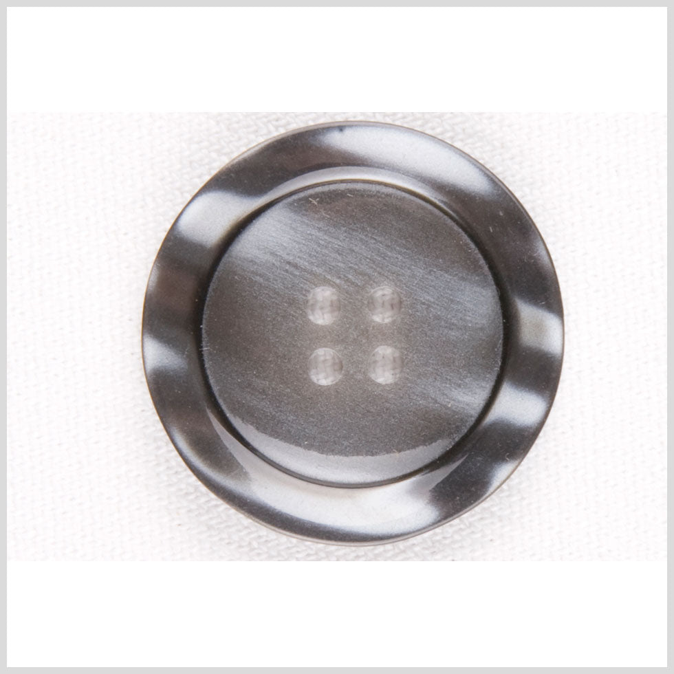 Plastic 4-Hole Button - 44L/28mm - Gray and White Mottled Streaks - Joann Fabrics