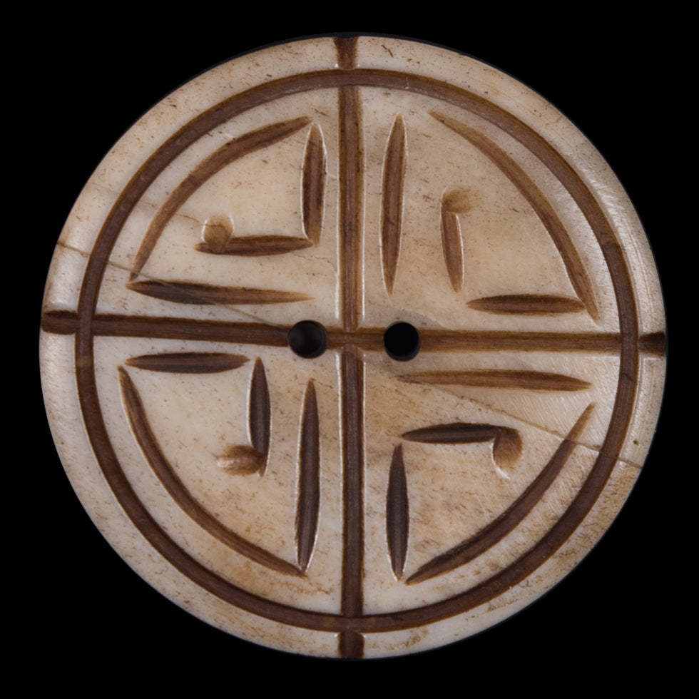 Carved Natural Bone Button - 60L/38mm - Joann Fabrics