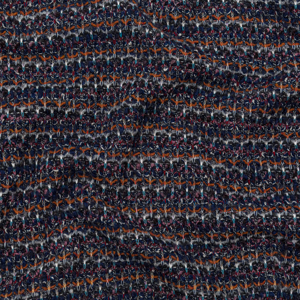 Eclipse, Rustic Orange and Red Striped Blended Wool Knit - Joann Fabrics