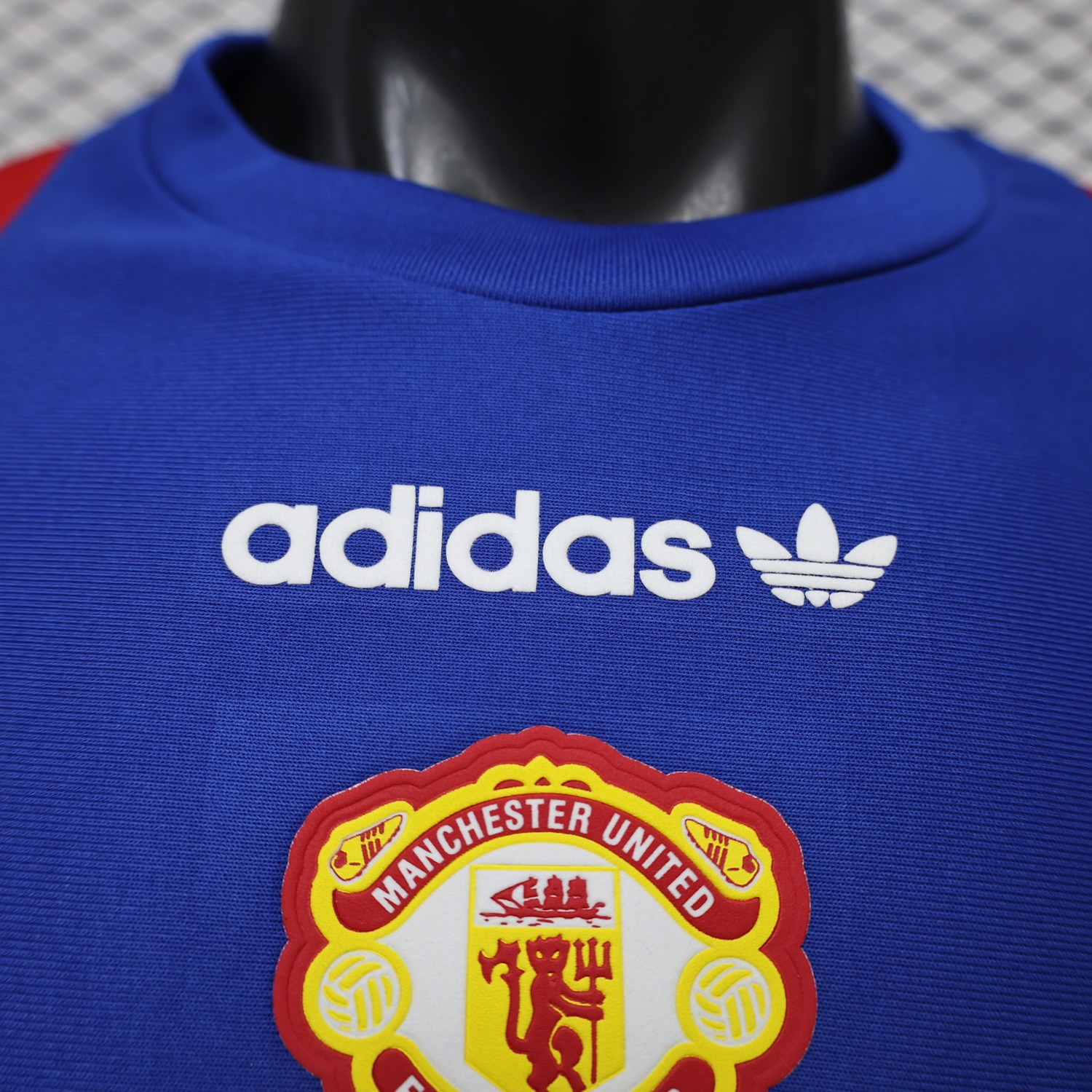 Manchester United 26-27 Blue Red White Retro Style Casual Jersey - Player Version - UnitedFutballJersey