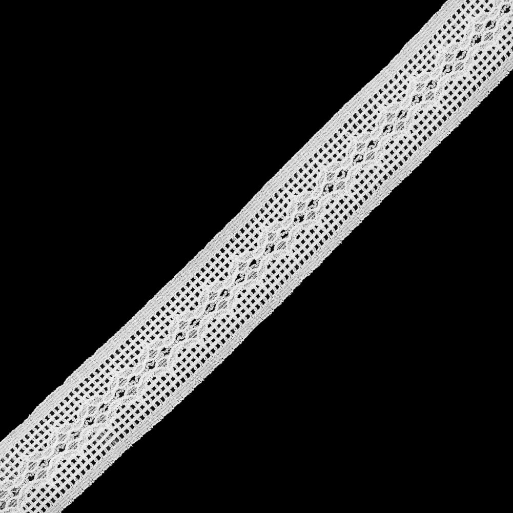 White Stretch Lace Trim - 1.5