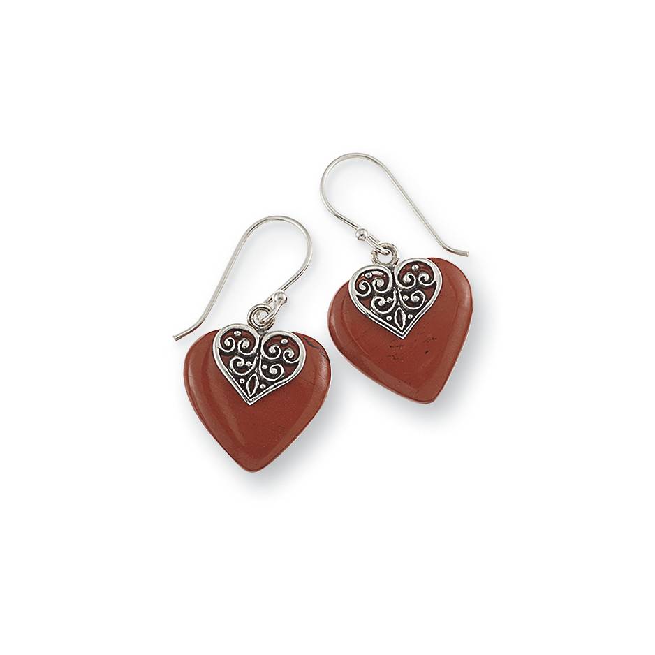 Red Jasper Heart Earrings - Northstyle Catalog
