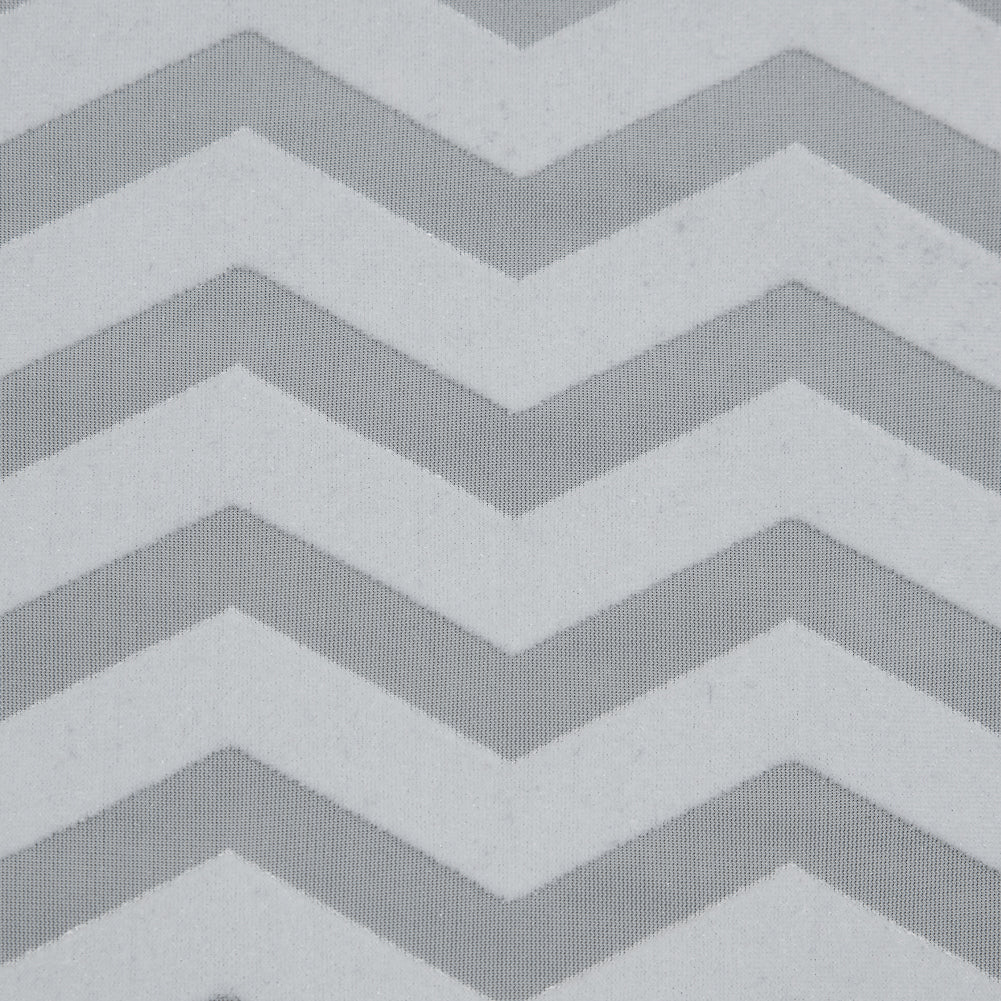 Zig Zag Burnout Velour - White - Joann Fabrics