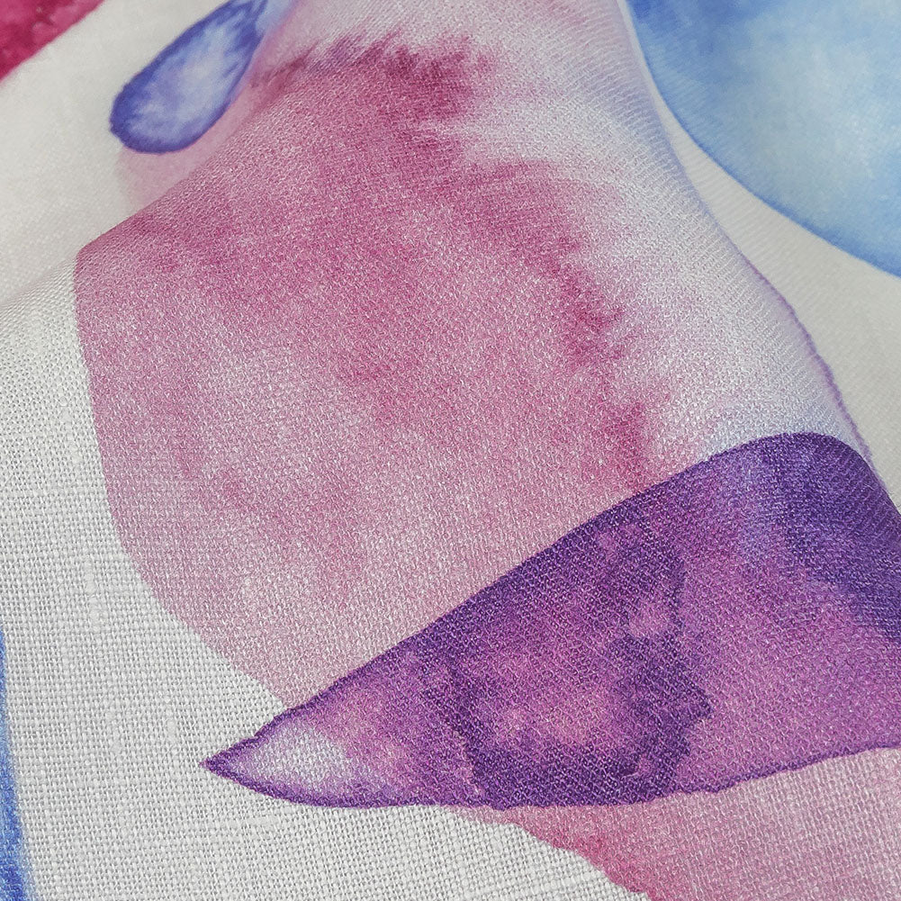 Pink, Blue and Green Painterly Geometry Medium Weight Linen Woven - Joann Fabrics