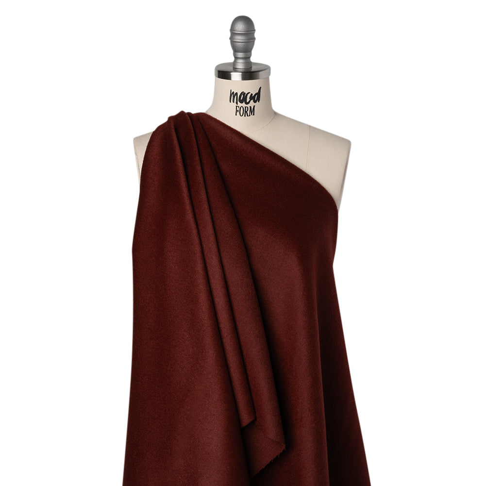 Brushed Wool Blend Coating - Burgundy - Deadstock - Joann Fabrics