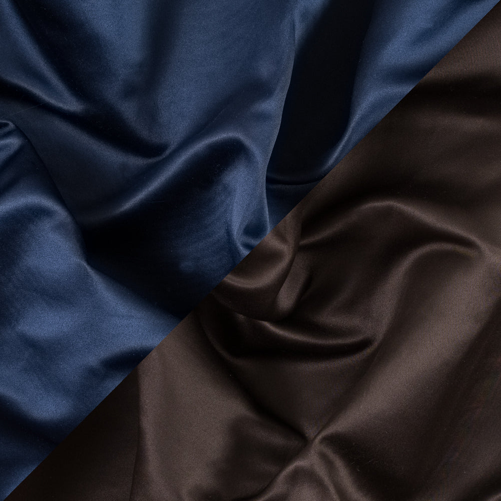 Brown and Navy Two-Tone Double Duchesse Satin - Joann Fabrics