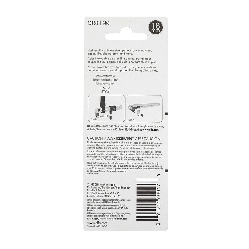 Olfa 18mm Rotary Blades 2 ct - Joann Fabrics