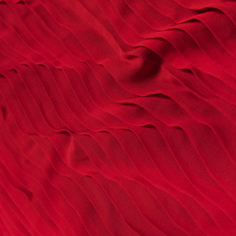 Accordion Pleated Chiffon - Tomato Red - Etereo Collection - Joann Fabrics