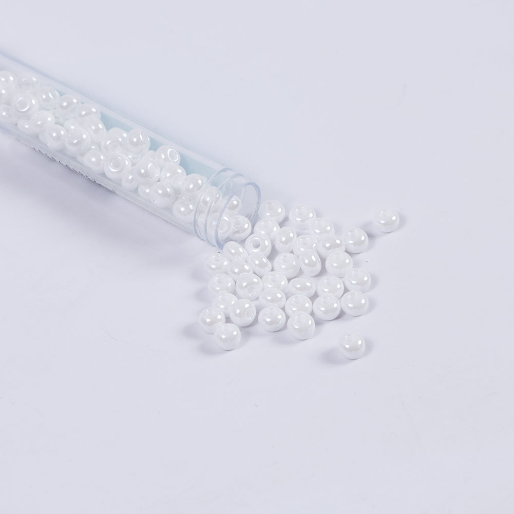 Shiny White Czech Seed Beads - Size 2 - Joann Fabrics