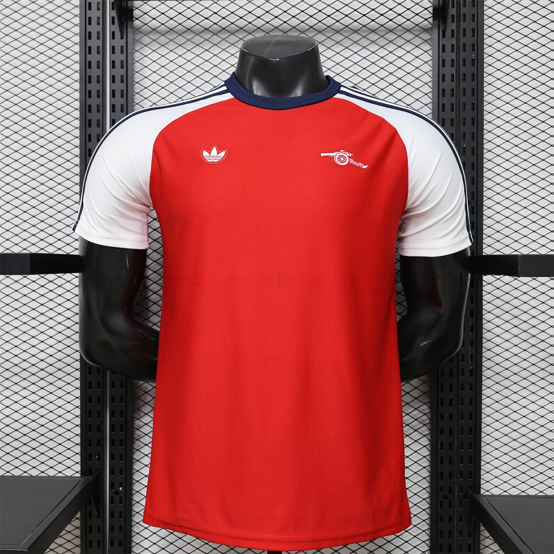 Arsenal 25-26 Red With White Casual Jersey - Player Version - UnitedFutballJersey