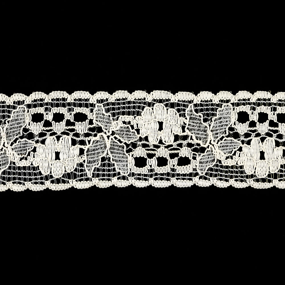 Beige Bordered Lace Trimming - 1.125