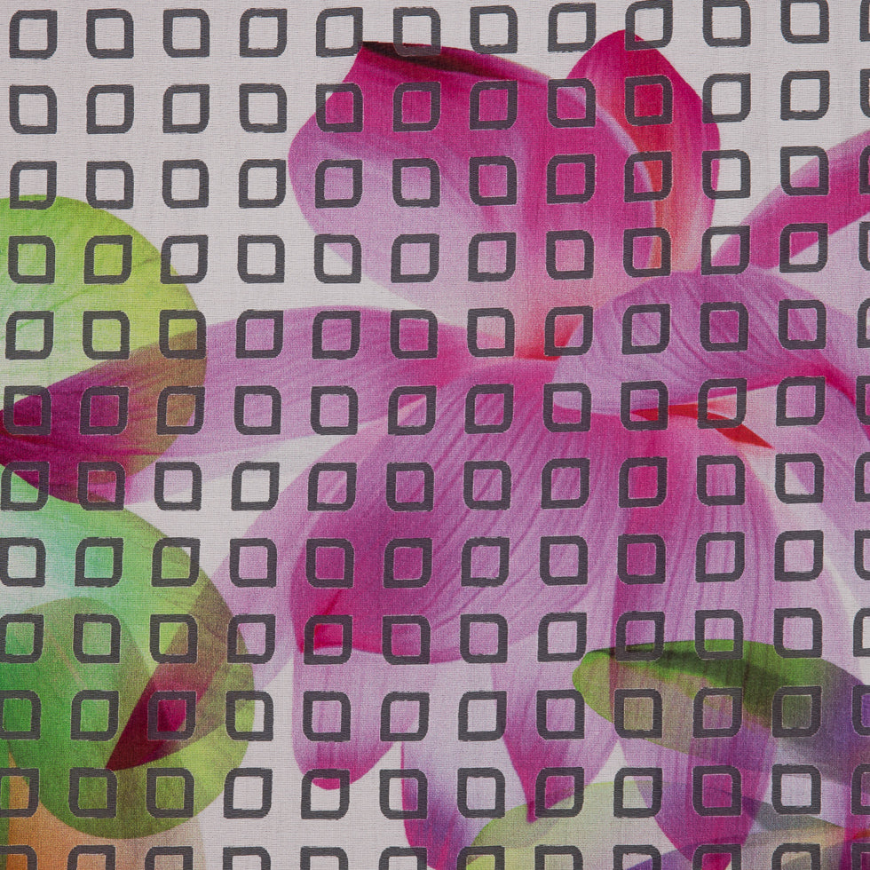 Italian Rainbow Floral Printed Novelty Geometric Laser-Cut Panel - Joann Fabrics