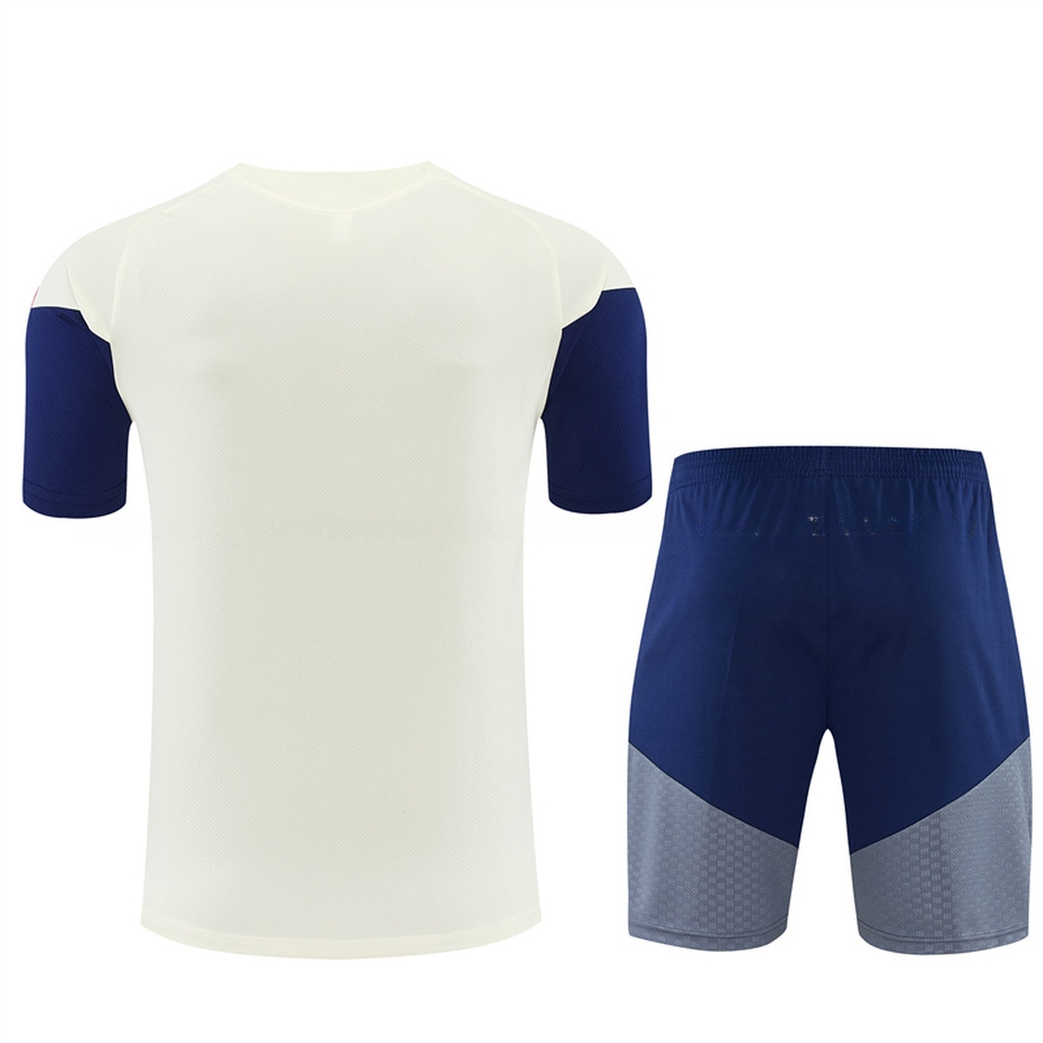 Bayern Munich 26-27 Kids Short-Sleeve Training Set - Cream Top & Deep Blue Shorts - UnitedFutballJersey
