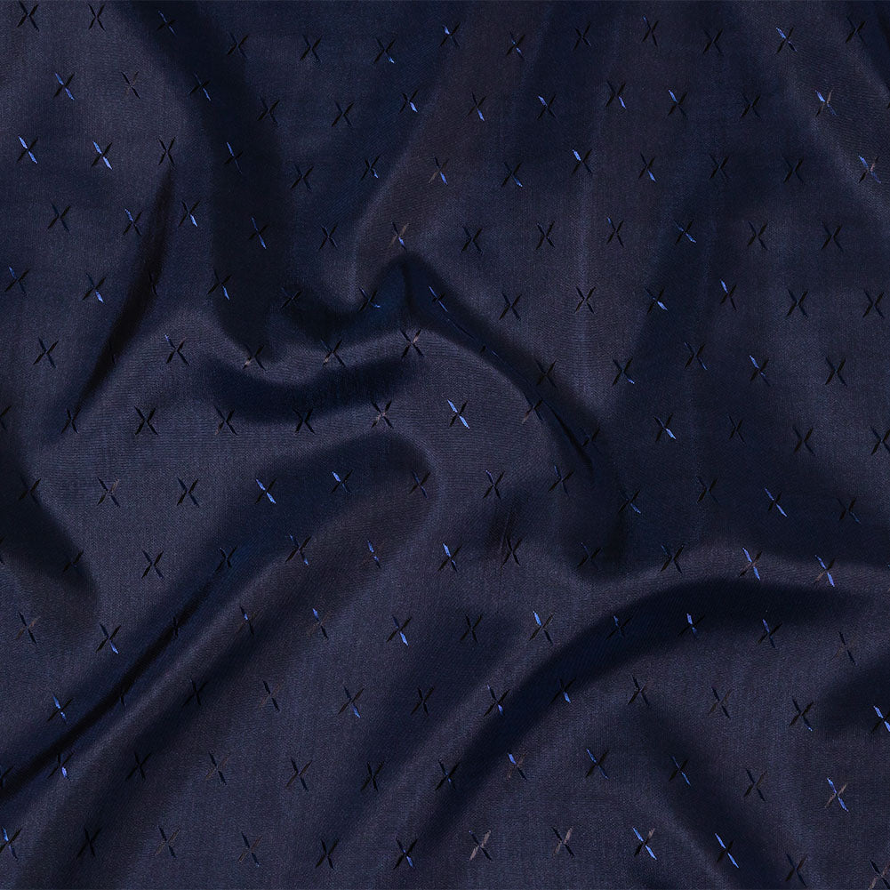 Xs Jacquard Lining - Black and Navy Bi-Color - Joann Fabrics