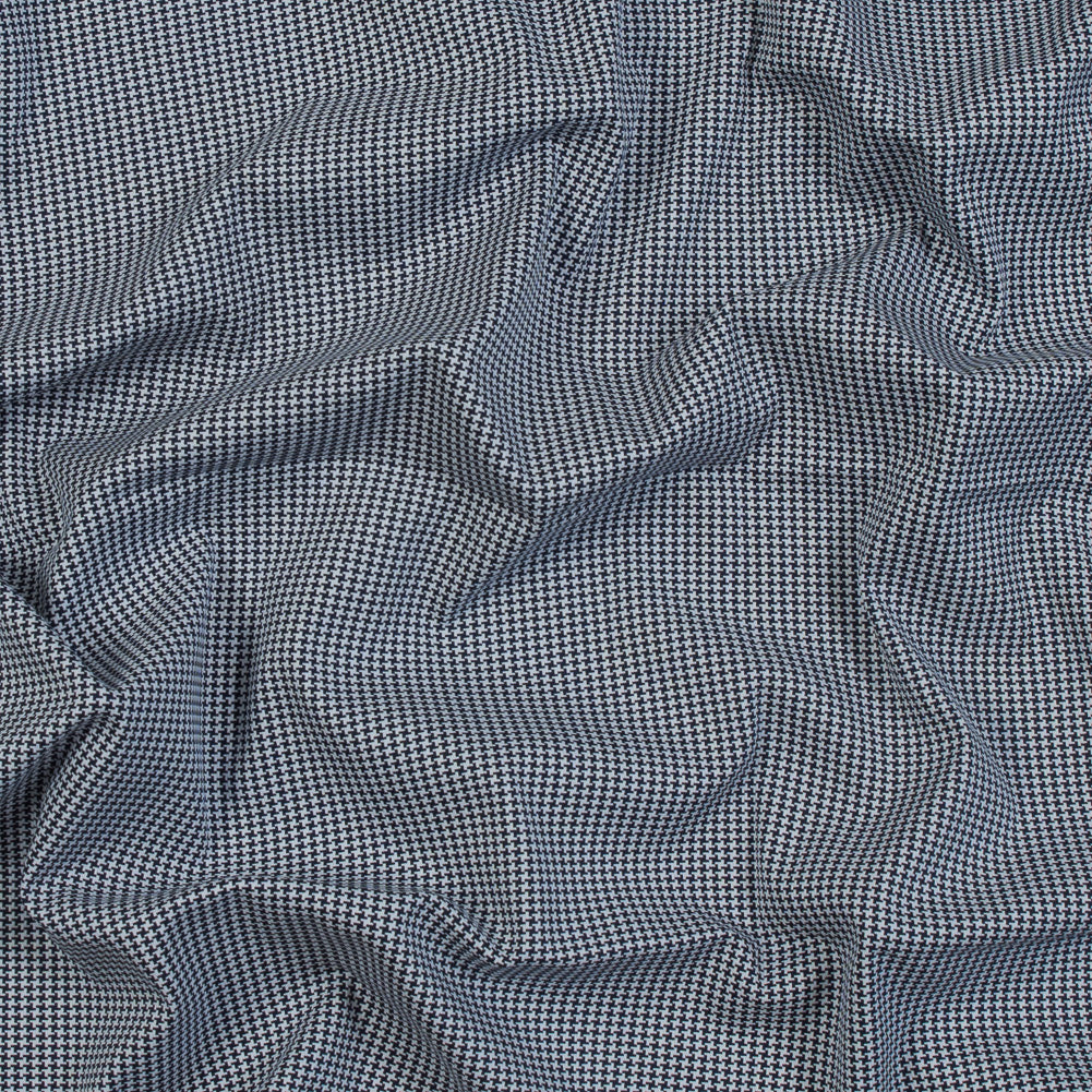 Navy and White Houndstooth Stretch Cotton Woven - Joann Fabrics