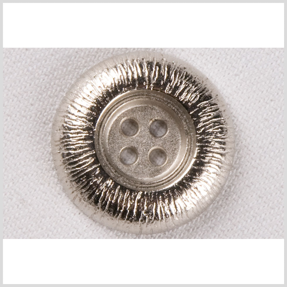 Silver Etched Gumdrop 4-Hole Metal Coat Button - 28L/18mm - Joann Fabrics