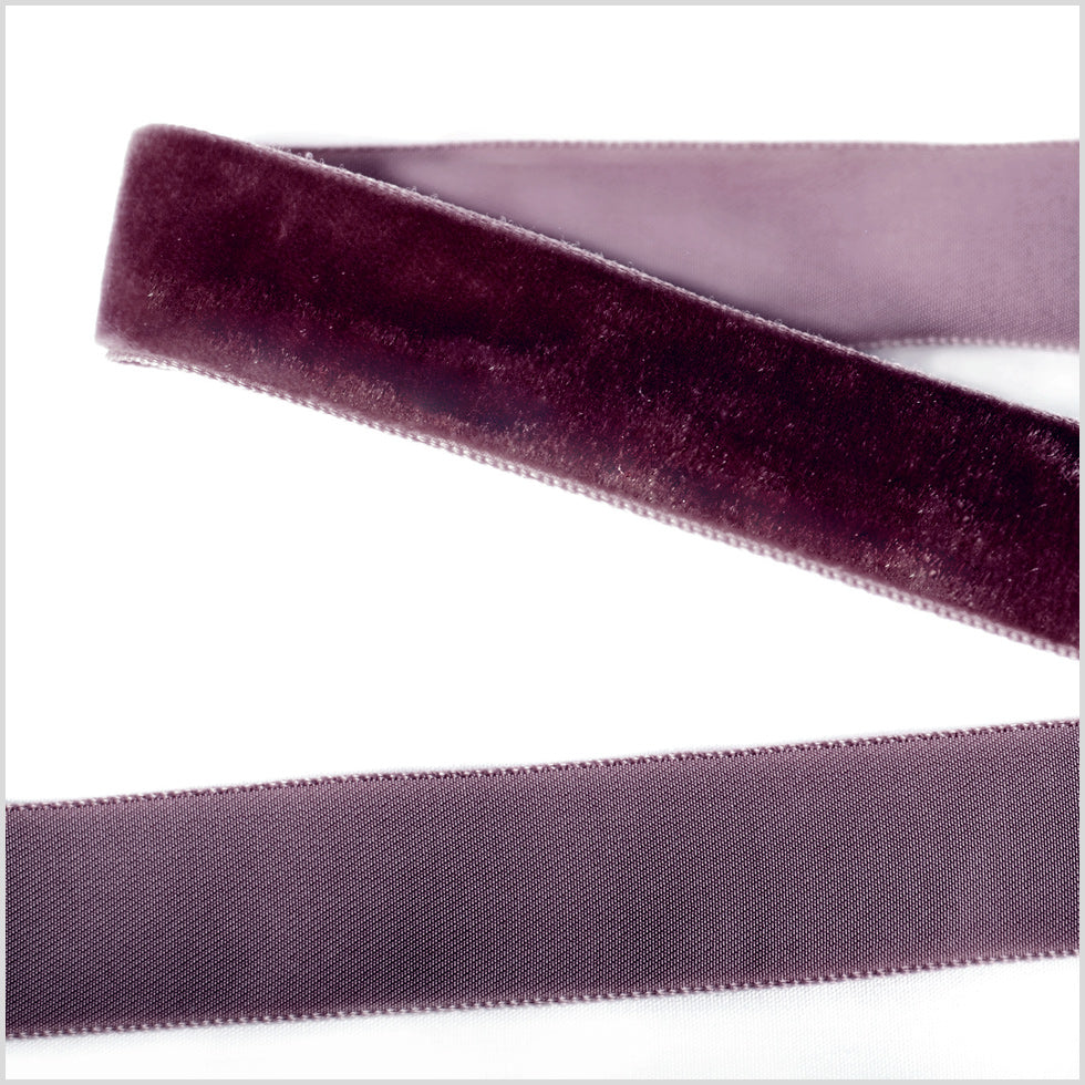 Single Faced Velvet Ribbon Made in Italy - 7/8