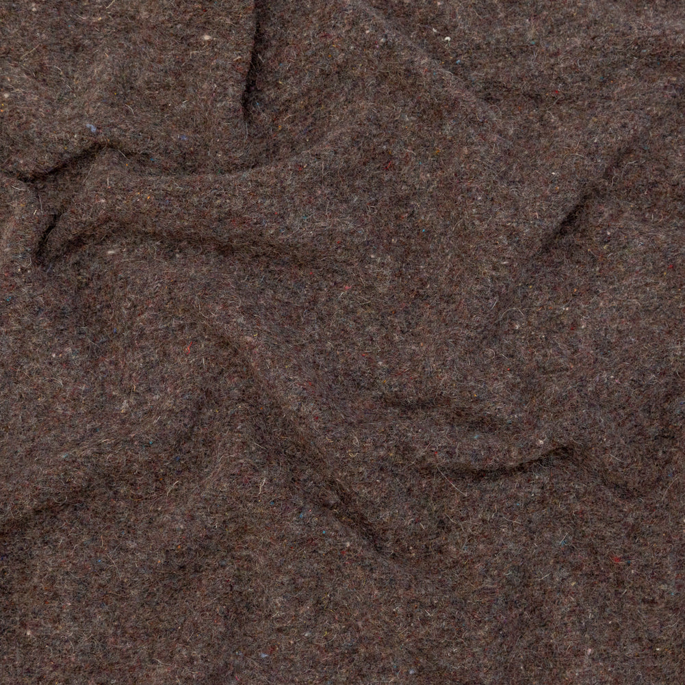 Muted Brown Heathered and Speckled Fuzzy Wool Knit - Joann Fabrics
