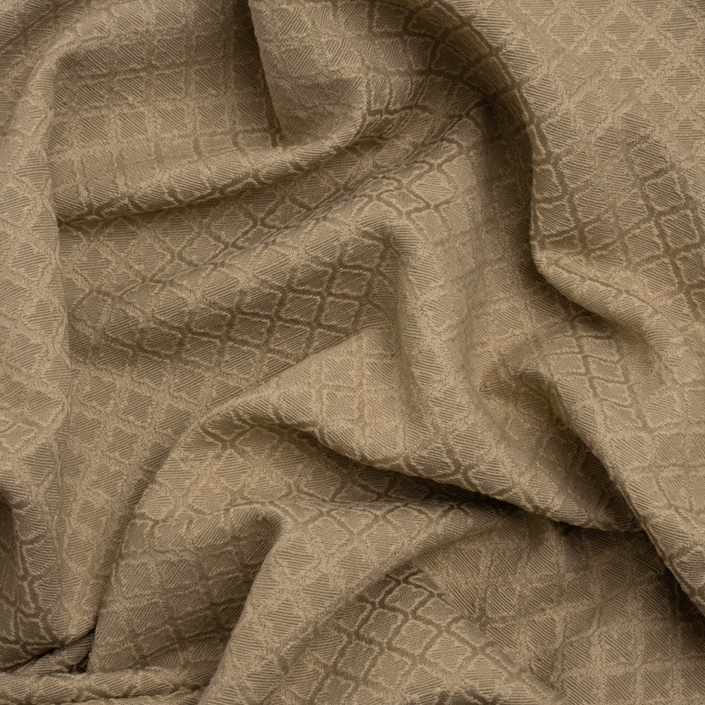 Diamond Tiles Recycled Polyester and Cotton Drapery Jacquard - Putty - British Imported - Joann Fabrics