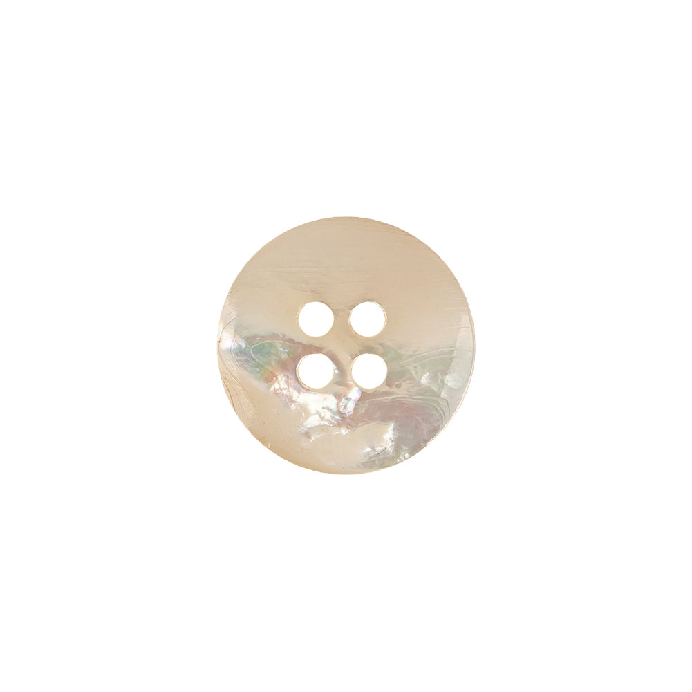 Orange Tinted Beige Narrow Rim 4-Hole Plastic Button - 22L/14mm - Joann Fabrics
