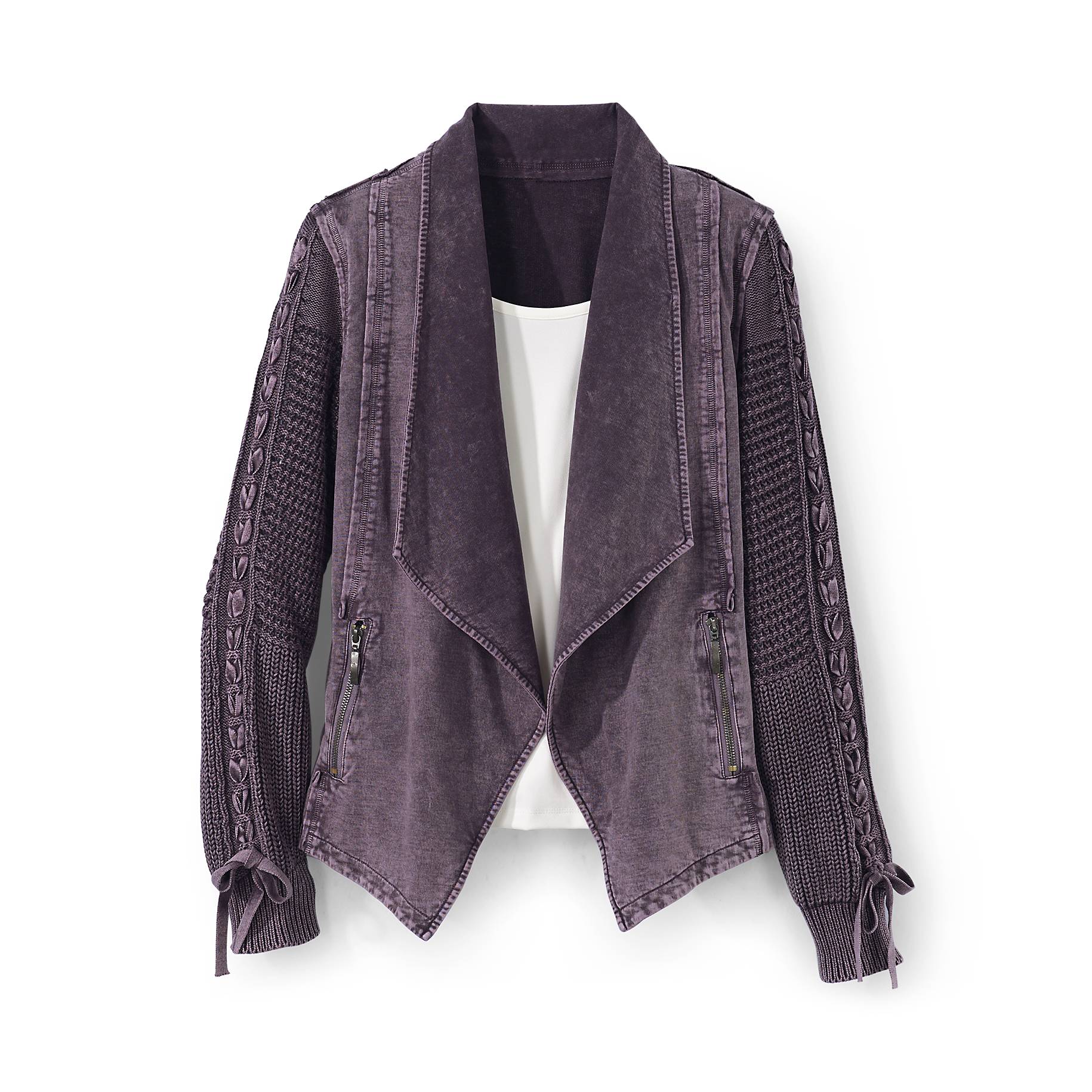 Draped-Front French Terry Jacket - Northstyle Catalog