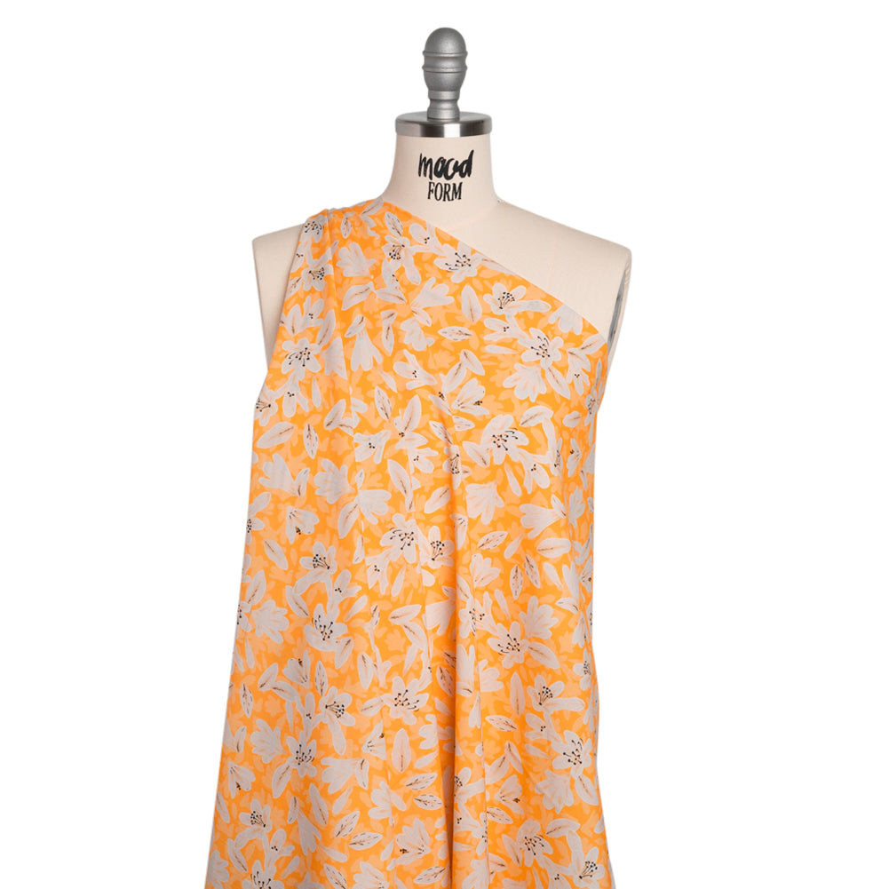 Cotton Voile - Yellow Floral - Daybreak Bloom Print - Mood Exclusive Chariot Collection - Joann Fabrics