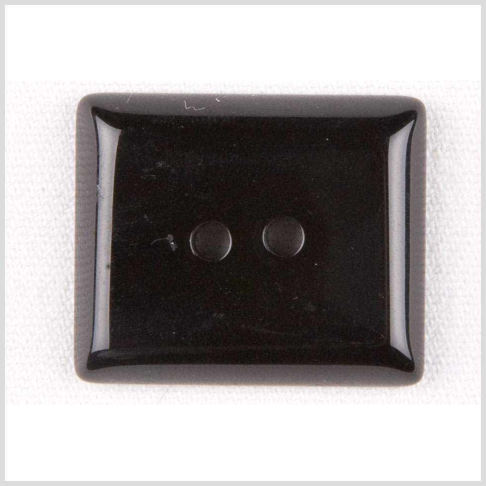 Rectangular Plastic 2-Hole Button - 45L/29mm - Shiny Black - Joann Fabrics
