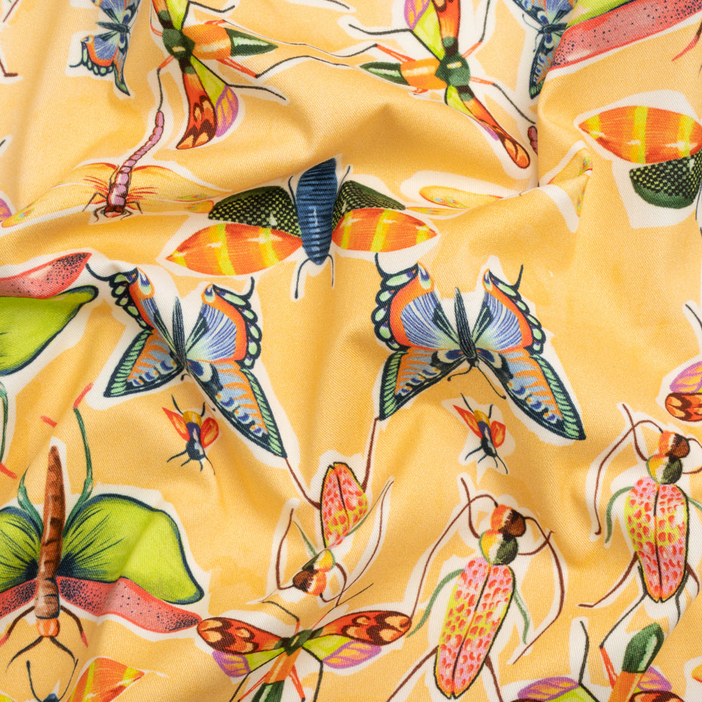Mood Exclusive Yellow Picnic Guests Stretch Brushed Cotton Twill - Joann Fabrics