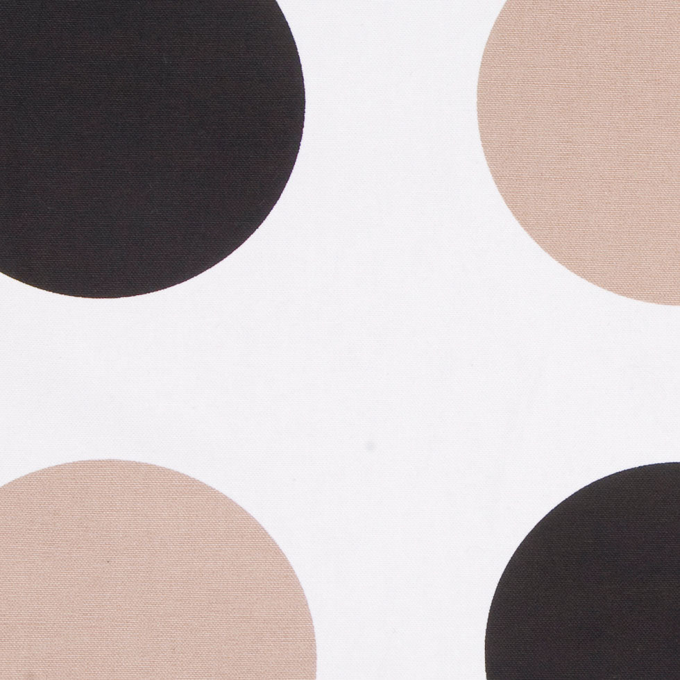 Off-White/Black/Taupe Polka Dots Canvas - Joann Fabrics