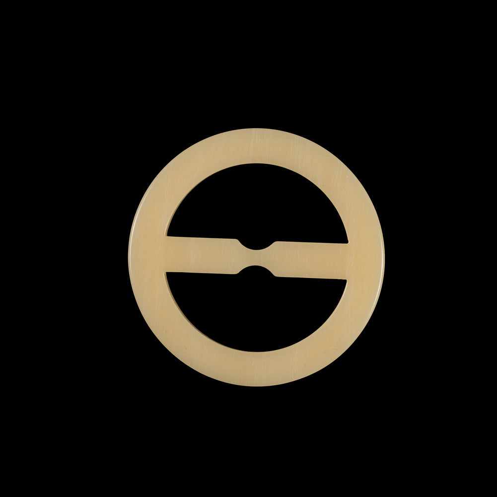 Beige Circular Plastic Buckle - 2