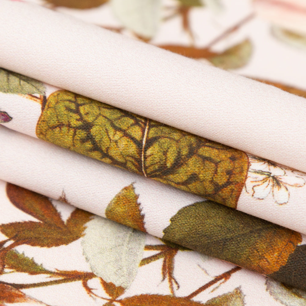 Stretch Cotton Sateen - Silver Peony Floral - Blossoms of the Heart Print - Mood Exclusive Kenko Collection - Joann Fabrics
