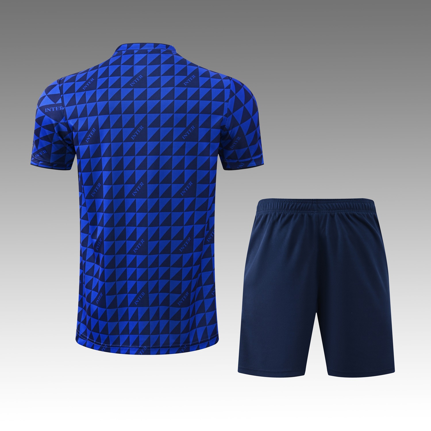 Inter Milan 26-27 Short-Sleeve Training Set - Royal Blue Top & Deep Blue Shorts - UnitedFutballJersey
