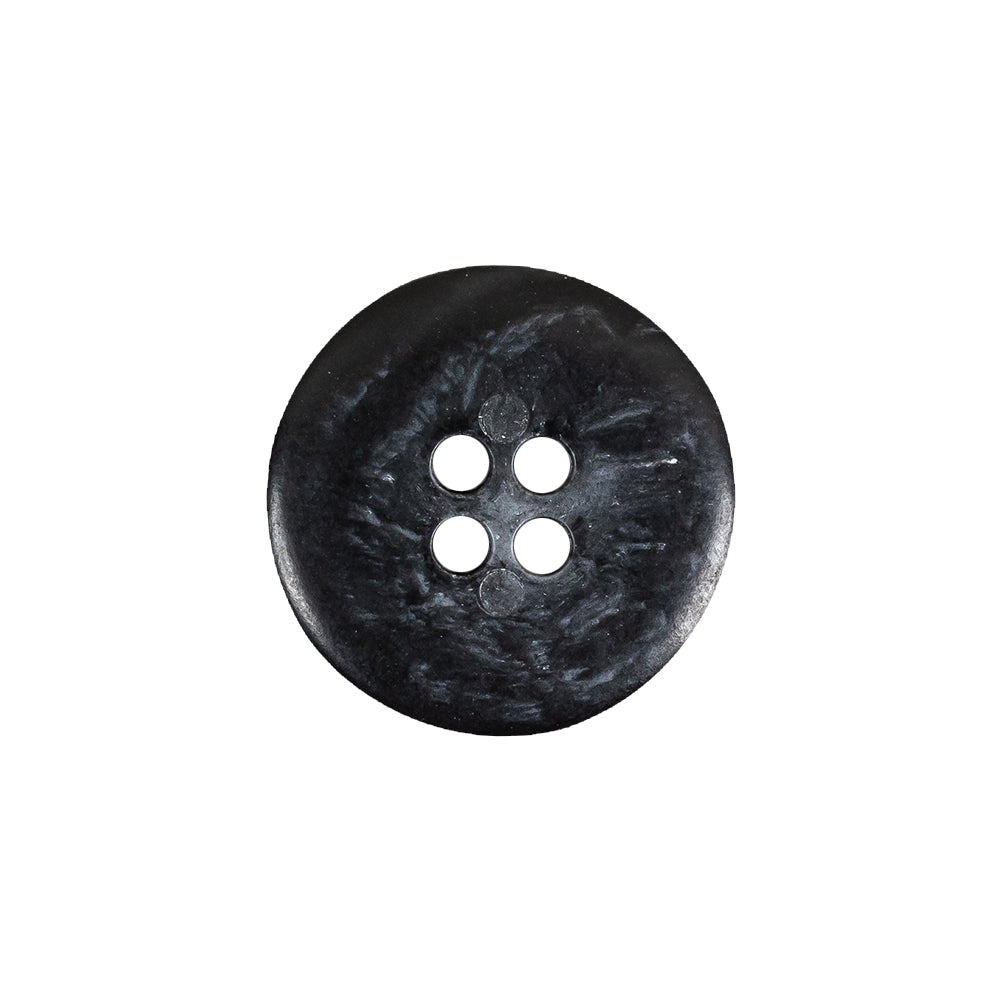 Black and Gray Swirled Low Convex Narrow Rim 4-Hole Plastic Button - 32L/20mm - Joann Fabrics