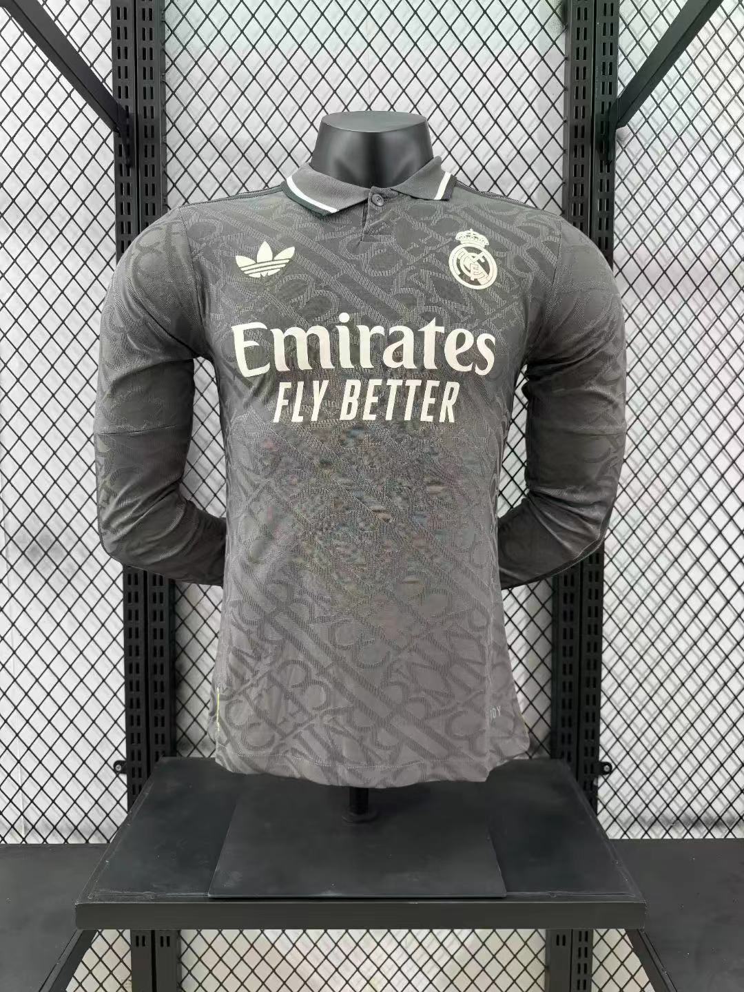 2024/2025 Player Version Real Madrid Third Away Long Sleeve Jersey 1:1 Thai Quality