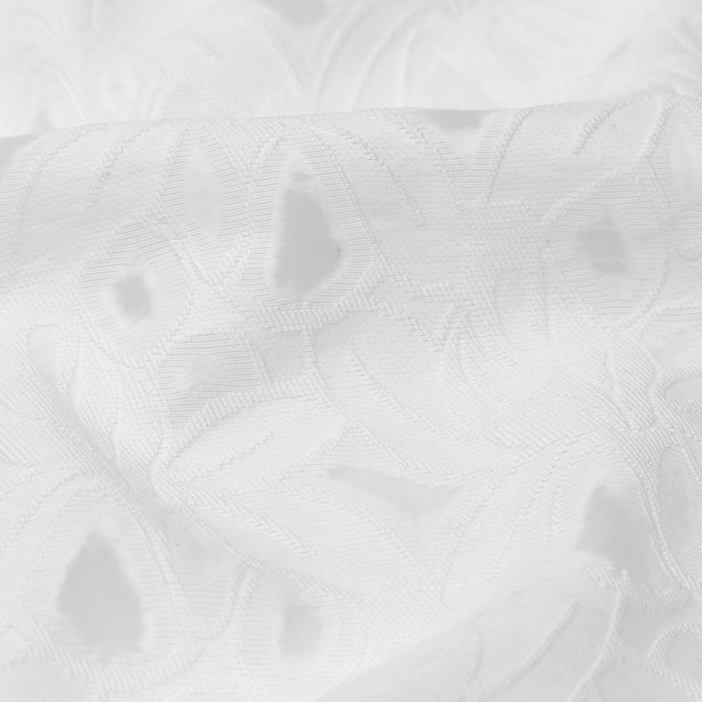 Italian Snow White Floral Burnout Brocade - Joann Fabrics