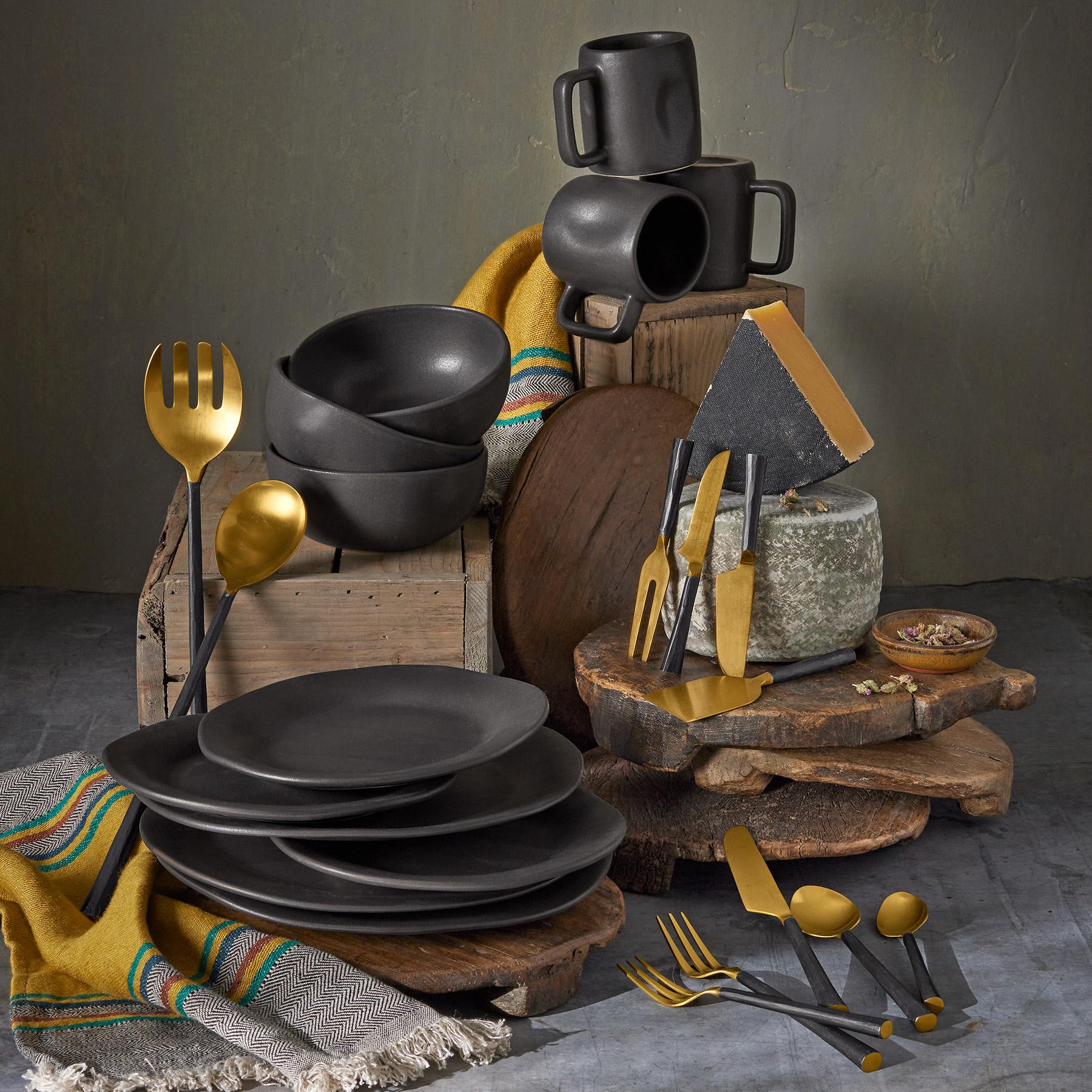 Alex Marshall Charcoal Salad Plates, Set Of 4 - Blair Catalog