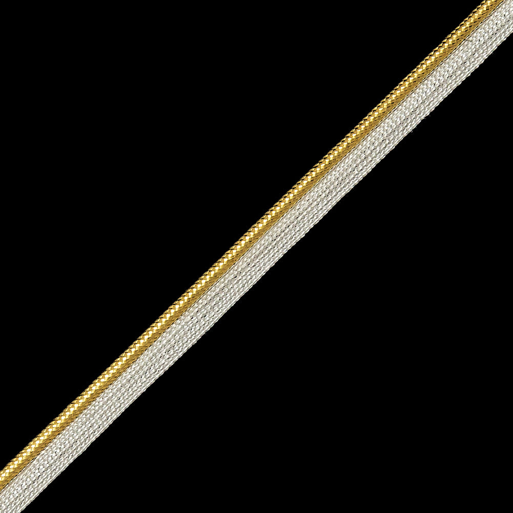 Metallic Gold Cord with Lustrous White Lip - 0.3