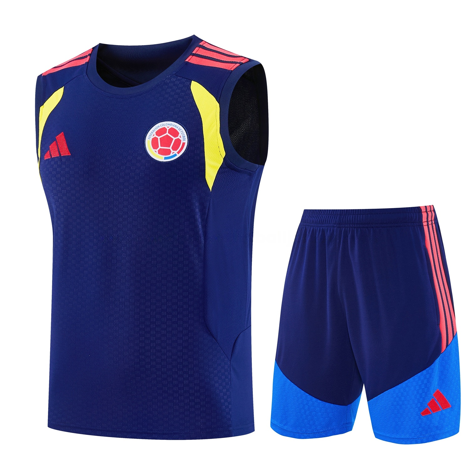 Colombia 2026 Vest Training Set - Dark Blue Vest and Shorts - UnitedFutballJersey