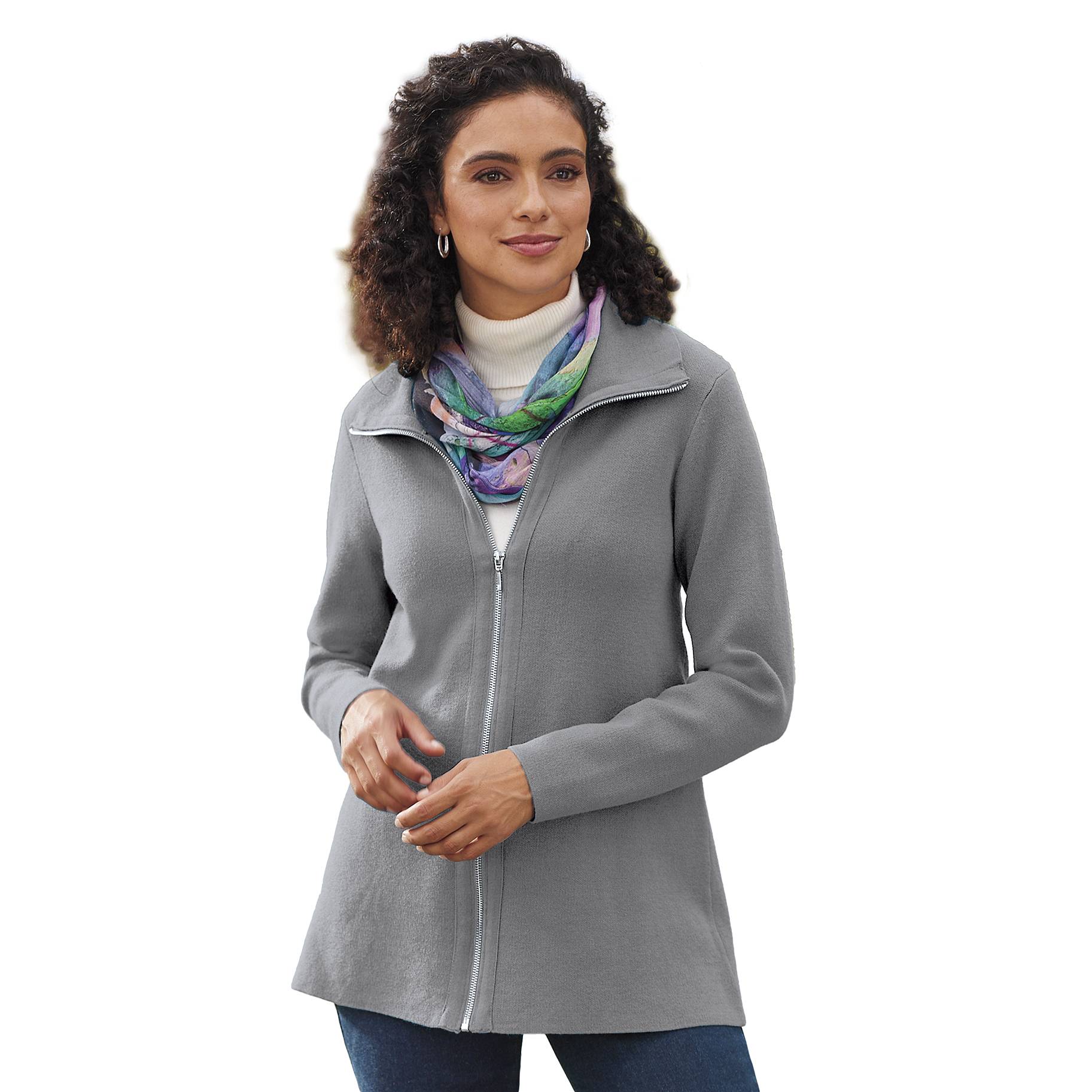 Soft Zip-Front Cardigan - Northstyle Catalog