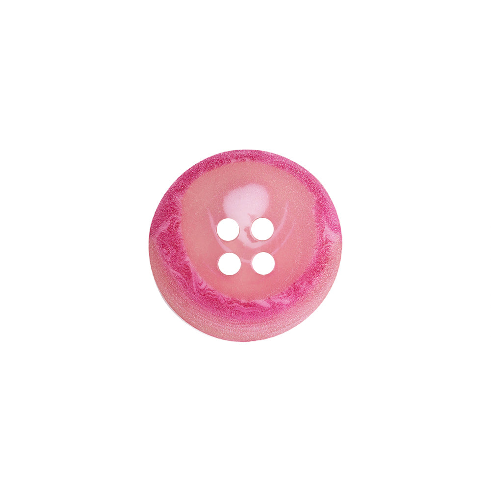 Transparent and Hot Pink Swirl 4-Hole Low Convex Button - 24L/15mm - Joann Fabrics