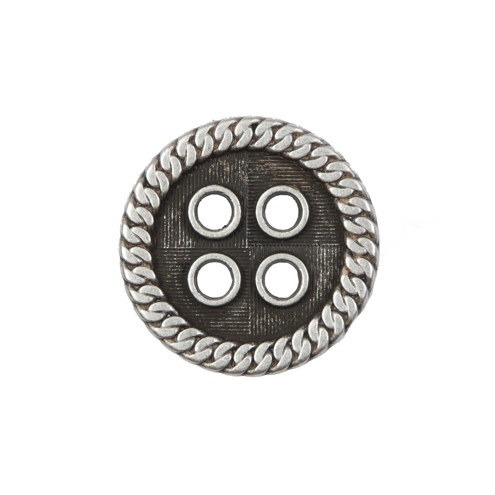 Novelty Silver Metal 4-Hole Button - 36L/23mm - Joann Fabrics