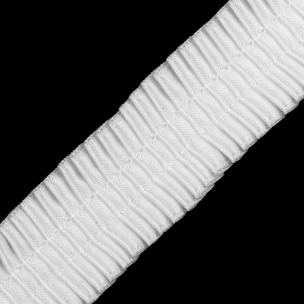 Italian White Deep Knife Pleated Trimming - 1