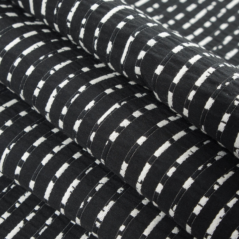 Black/White Striped Cotton Brocade - Joann Fabrics
