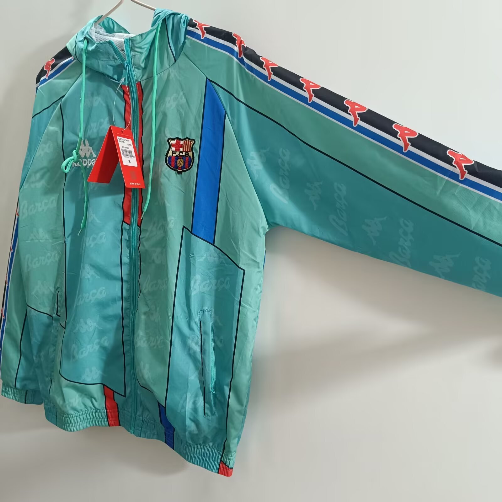 1996/1997 Retro Barcelona Windbreaker Green Jersey 1:1 Thai Quality