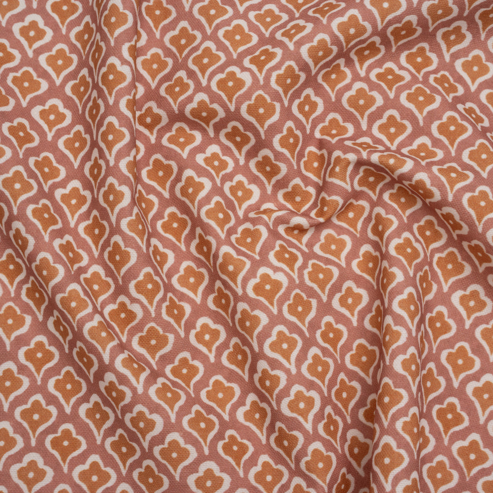 Brushed Cotton and Linen Canvas Print - Berry Flower Petal Ogees - British Imported - Joann Fabrics
