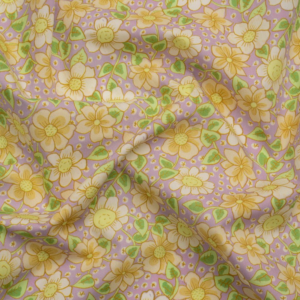 Mood Exclusive Lilac Daisy Dipper Cotton Poplin - Joann Fabrics