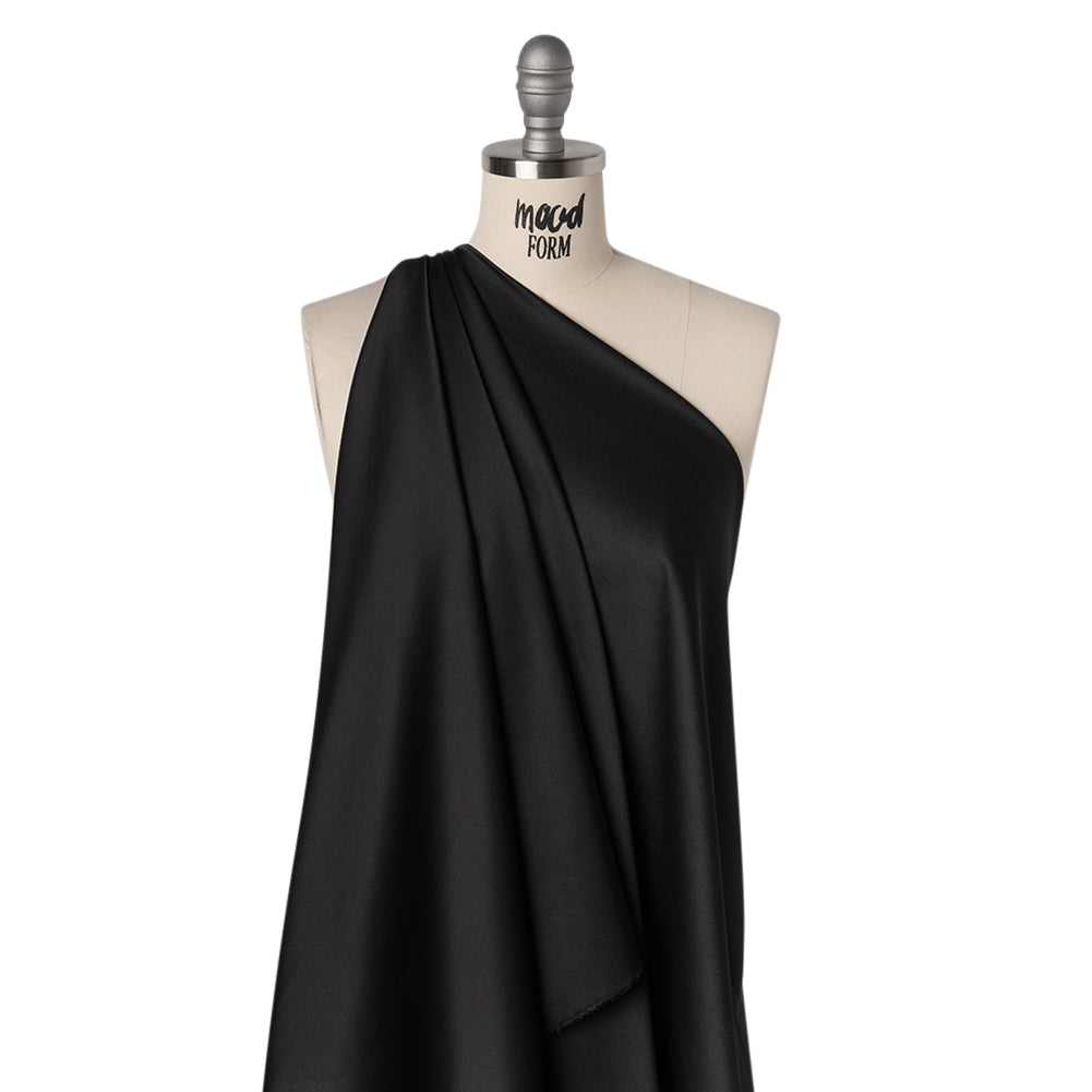 Crepe Back Polyester Satin - Black - Designer Deadstock - Joann Fabrics